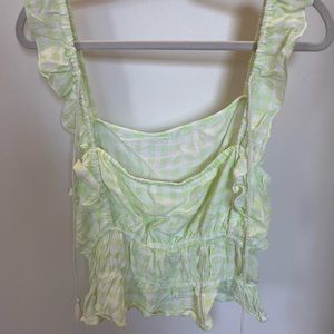 DEREK HEART  Sleeveless Top - Size XTRA LARGE - GREEN and WHITE